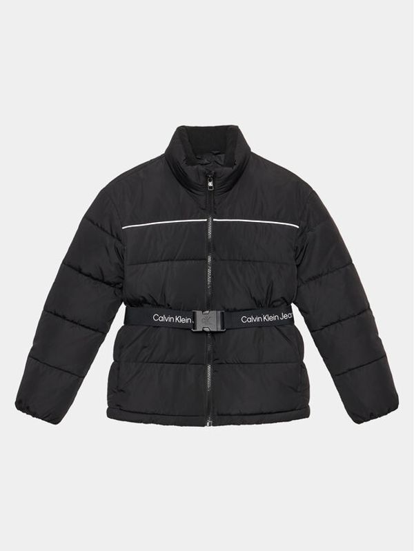 Calvin Klein Jeans Calvin Klein Jeans Пухено яке Logo Tape IG0IG02057 Черен Regular Fit