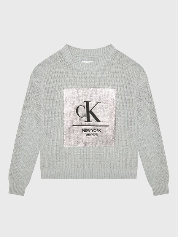 Calvin Klein Jeans Calvin Klein Jeans Пуловер IG0IG01810 Сив Regular Fit