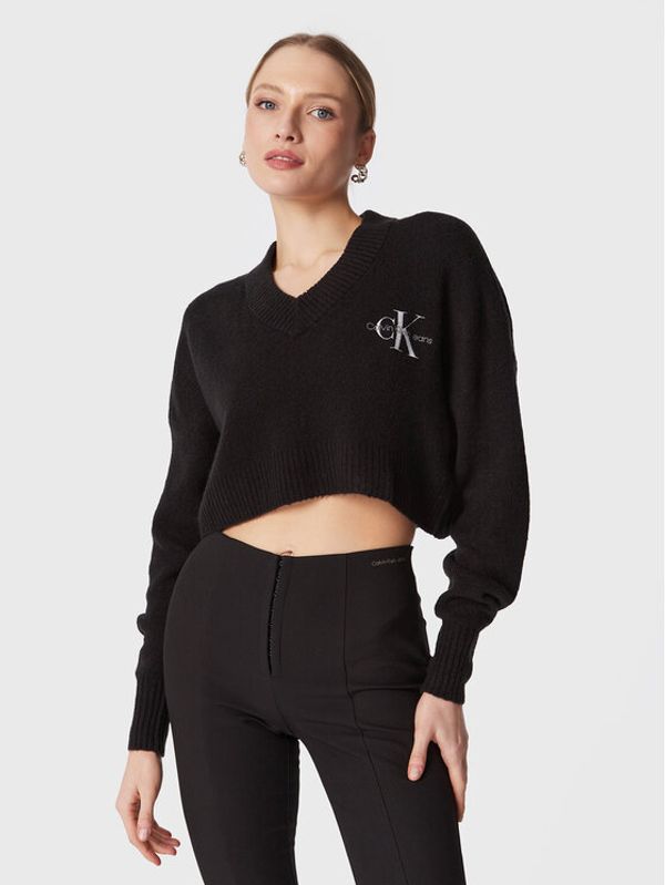 Calvin Klein Jeans Calvin Klein Jeans Пуловер J20J220525 Черен Relaxed Fit