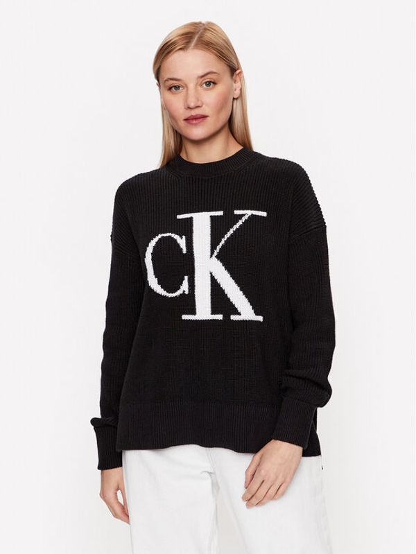 Calvin Klein Jeans Calvin Klein Jeans Пуловер J20J221347 Черен Regular Fit