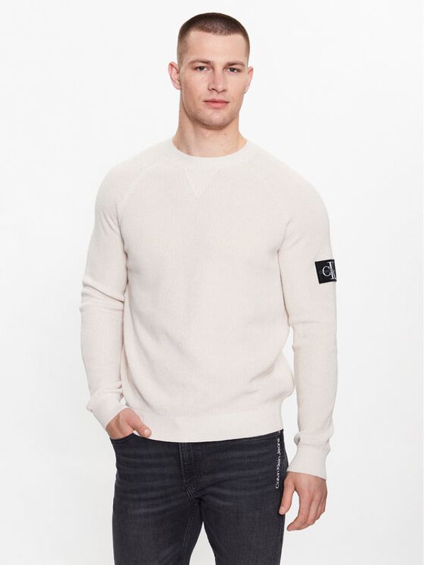 Calvin Klein Jeans Calvin Klein Jeans Пуловер J30J323412 Екрю Regular Fit