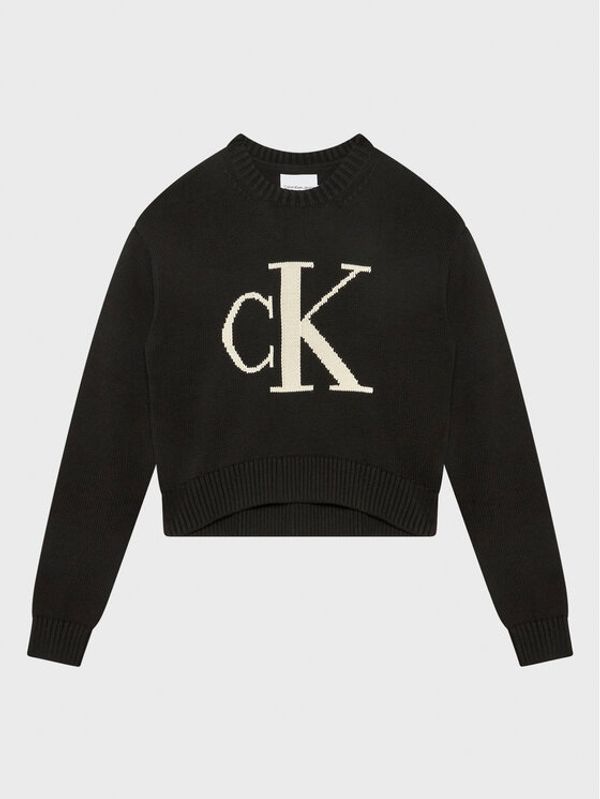 Calvin Klein Jeans Calvin Klein Jeans Пуловер Monogram IG0IG01705 Черен Relaxed Fit