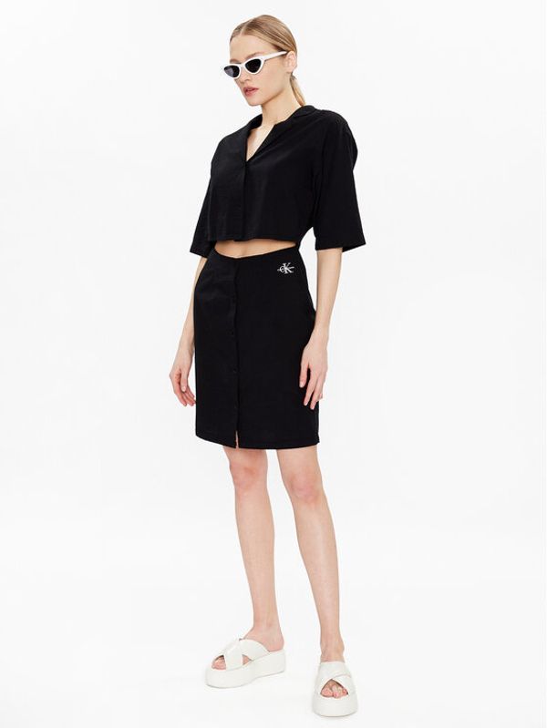 Calvin Klein Jeans Calvin Klein Jeans Рокля тип риза J20J221133 Черен Regular Fit