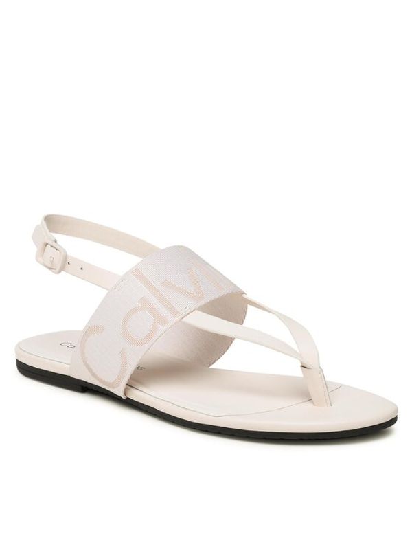 Calvin Klein Jeans Calvin Klein Jeans Сандали Flat Sandal Toepost Webbing YW0YW00956 Бял