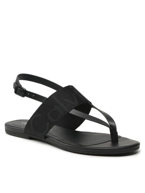 Calvin Klein Jeans Calvin Klein Jeans Сандали Flat Sandal Toepost Webbing YW0YW00956 Черен