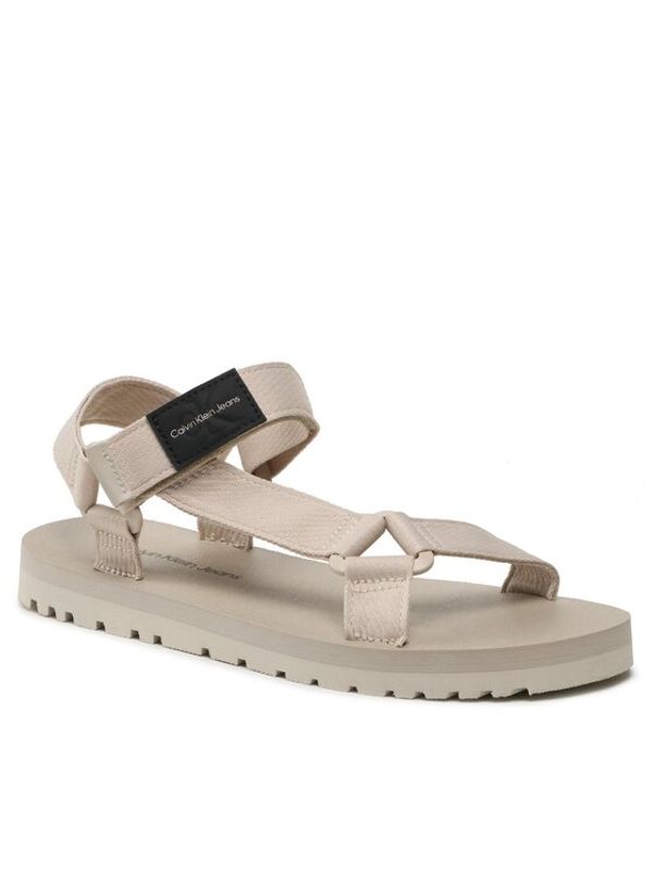 Calvin Klein Jeans Calvin Klein Jeans Сандали Prefresato Webbing Strap Badge YM0YM00639 Сив