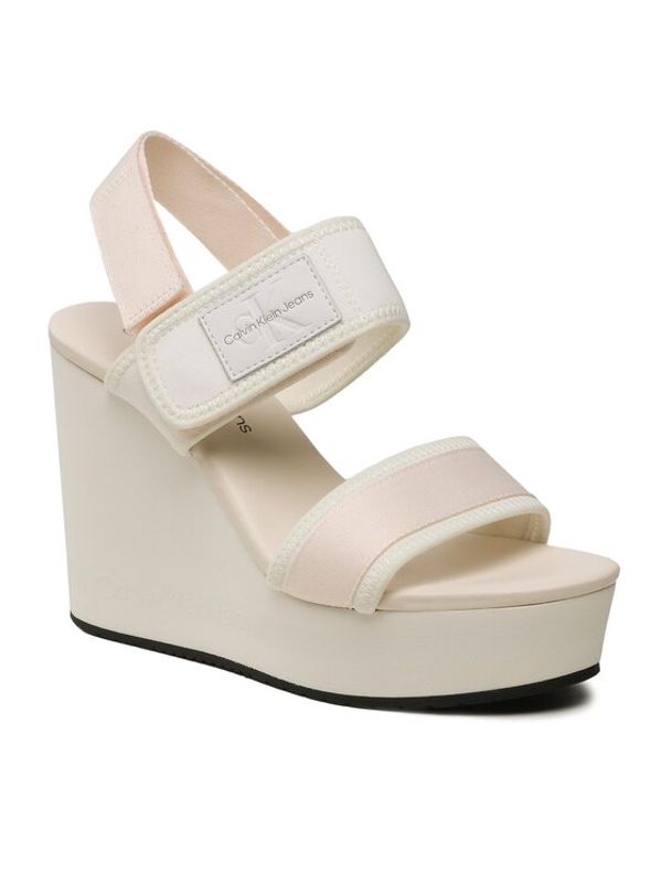 Calvin Klein Jeans Calvin Klein Jeans Сандали Wedge Sandal Badge YW0YW01028 Бял