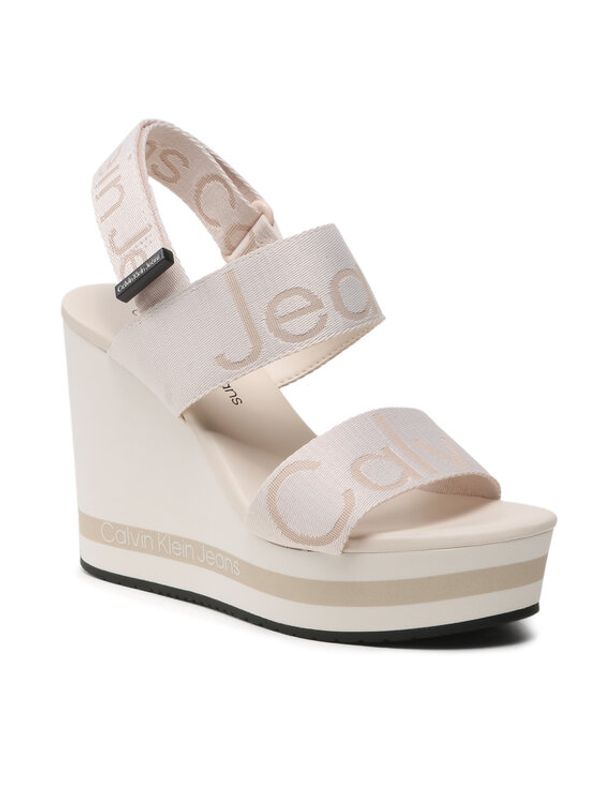 Calvin Klein Jeans Calvin Klein Jeans Сандали Wedge Sandal Webbing YW0YW00959 Бежов