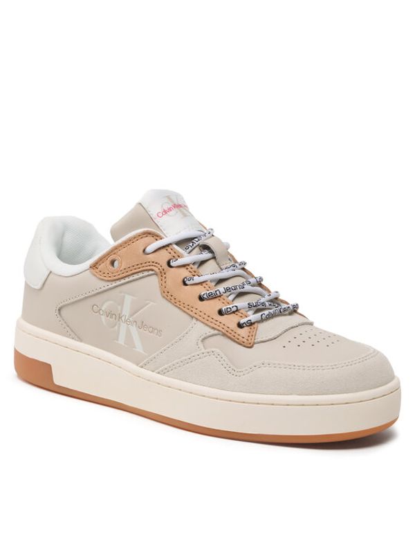 Calvin Klein Jeans Calvin Klein Jeans Сникърси Basket Cupsole Fluo Contrast YW0YW00920 Бежов