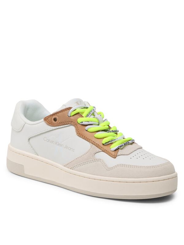 Calvin Klein Jeans Calvin Klein Jeans Сникърси Basket Cupsole Fluo Contrast YW0YW00920 Бял