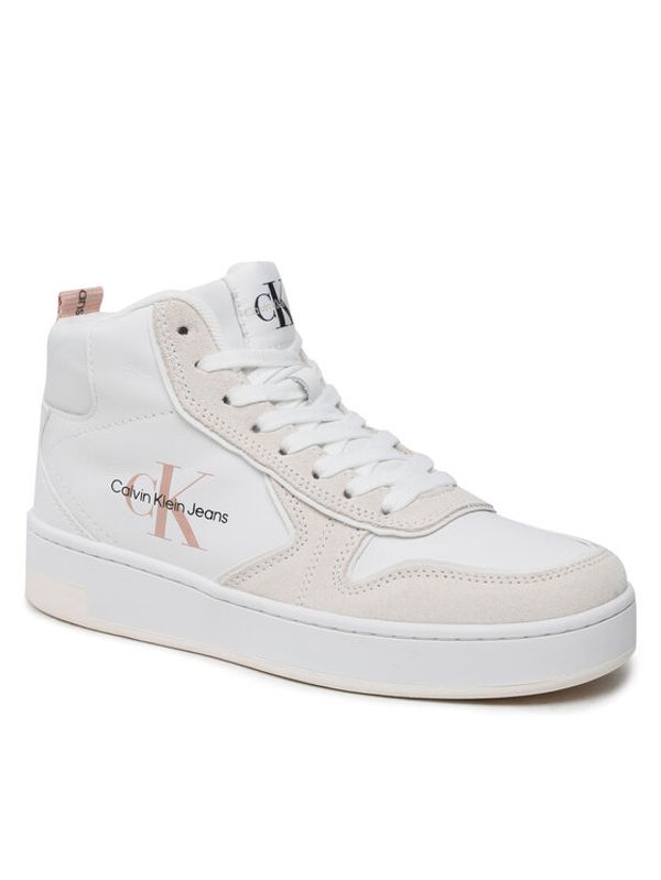 Calvin Klein Jeans Calvin Klein Jeans Сникърси Basket Cupsole Mid Irreg Line Wn YW0YW00921 Екрю