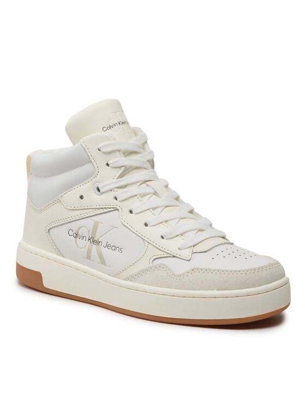 Calvin Klein Jeans Calvin Klein Jeans Сникърси Basket Cupsole Mid Leather YW0YW00877 Бял