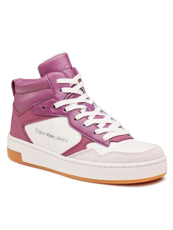 Calvin Klein Jeans Calvin Klein Jeans Сникърси Basket Cupsole Mid Lth Mono YW0YW00877 Виолетов