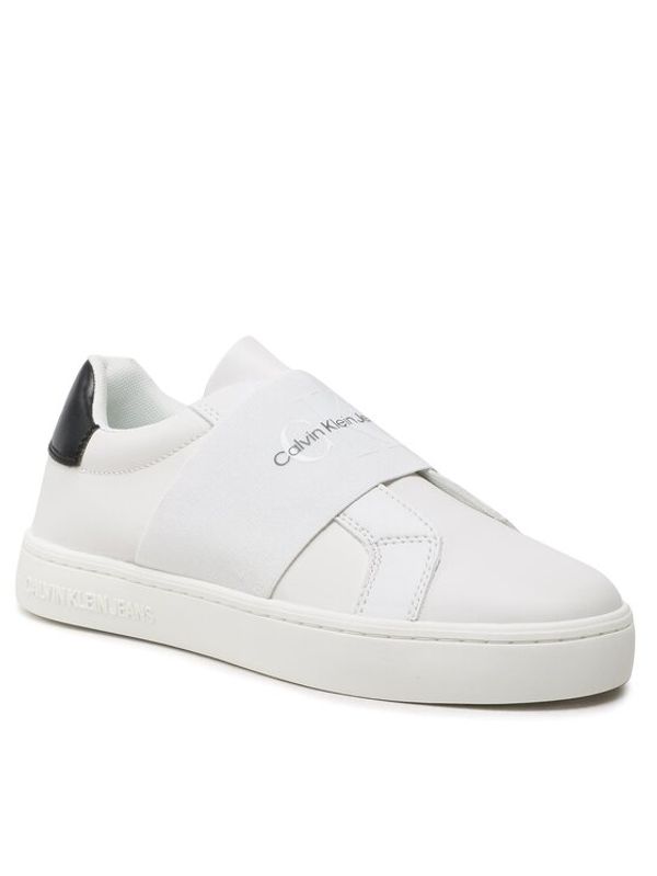 Calvin Klein Jeans Calvin Klein Jeans Сникърси Casual Cupsole Elastic Lth YW0YW01021 Бял
