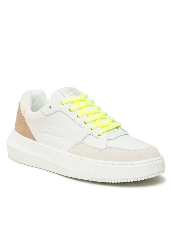 Calvin Klein Jeans Calvin Klein Jeans Сникърси Chunky Cupsole Fluo Contrast YW0YW00925 Бял