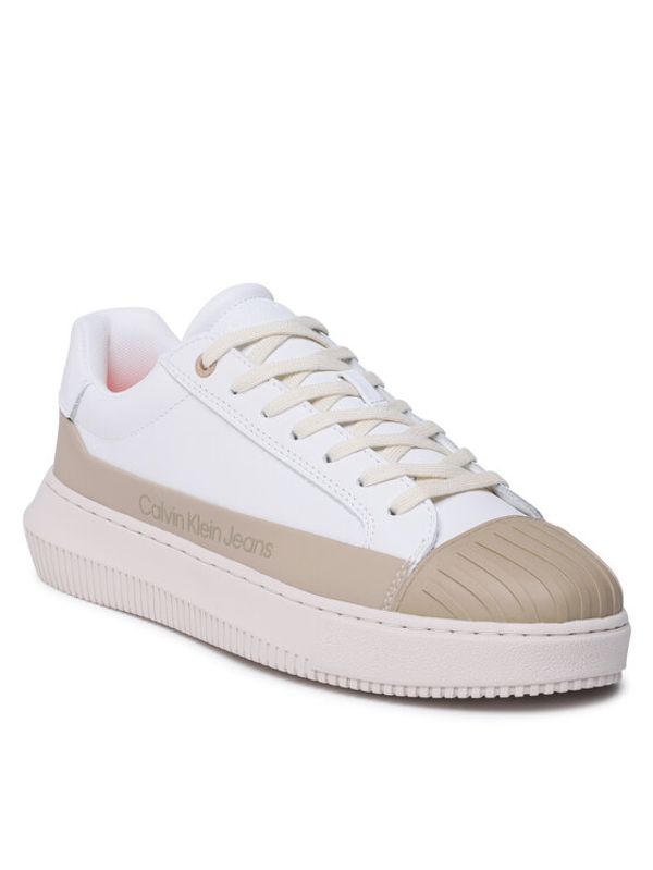 Calvin Klein Jeans Calvin Klein Jeans Сникърси Chunky Cupsole Laceup Lth/Rub YM0YM00701 Бял