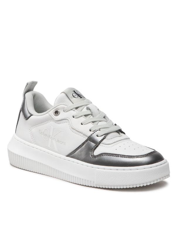 Calvin Klein Jeans Calvin Klein Jeans Сникърси Chunky Cupsole Laceup Metallic YW0YW007830LB Бял
