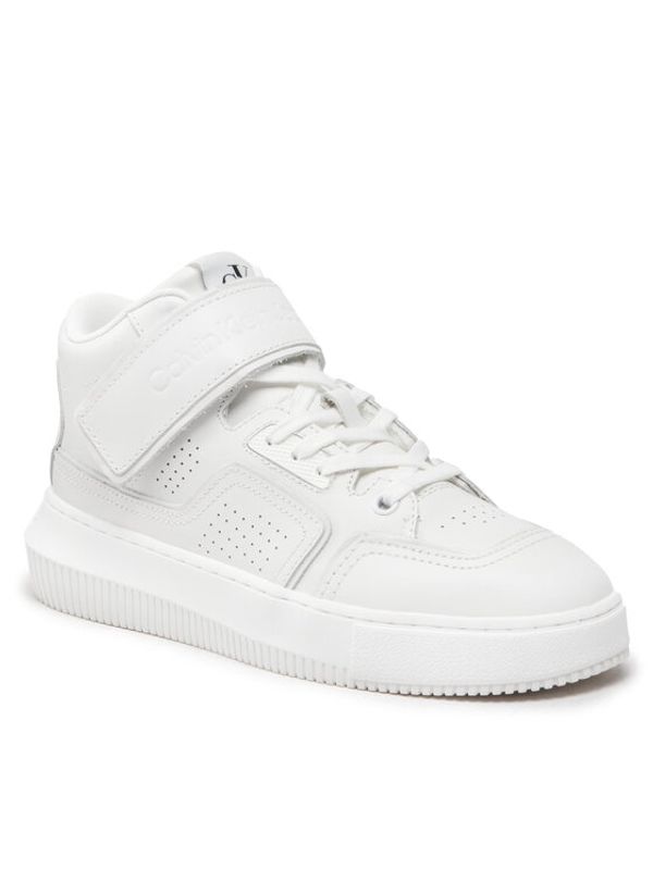 Calvin Klein Jeans Calvin Klein Jeans Сникърси Chunky Cupsole Laceup Mid Lth Wn YW0YW00841 Бял