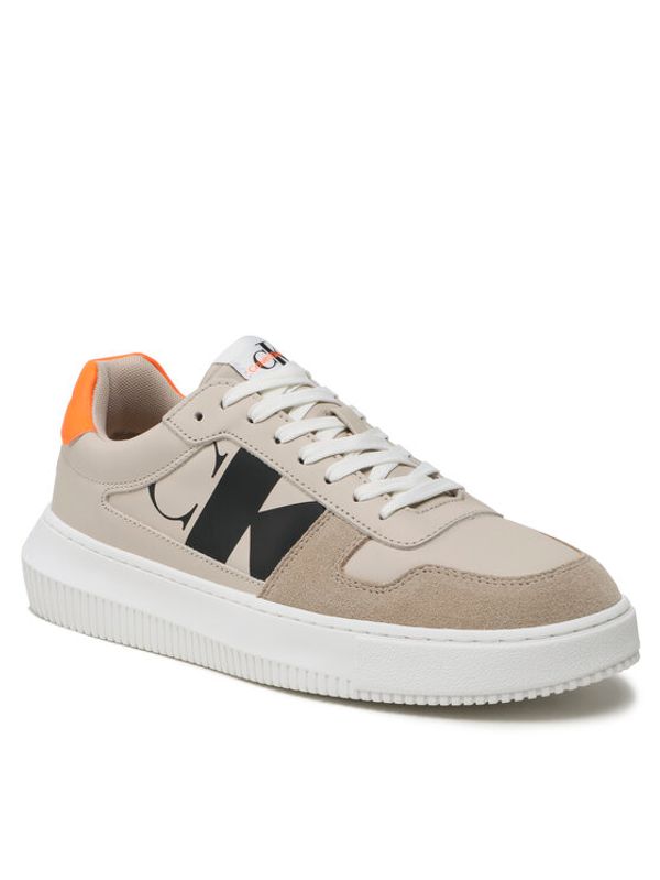 Calvin Klein Jeans Calvin Klein Jeans Сникърси Chunky Cupsole Laceup Mix Lth YM0YM00703 Бежов