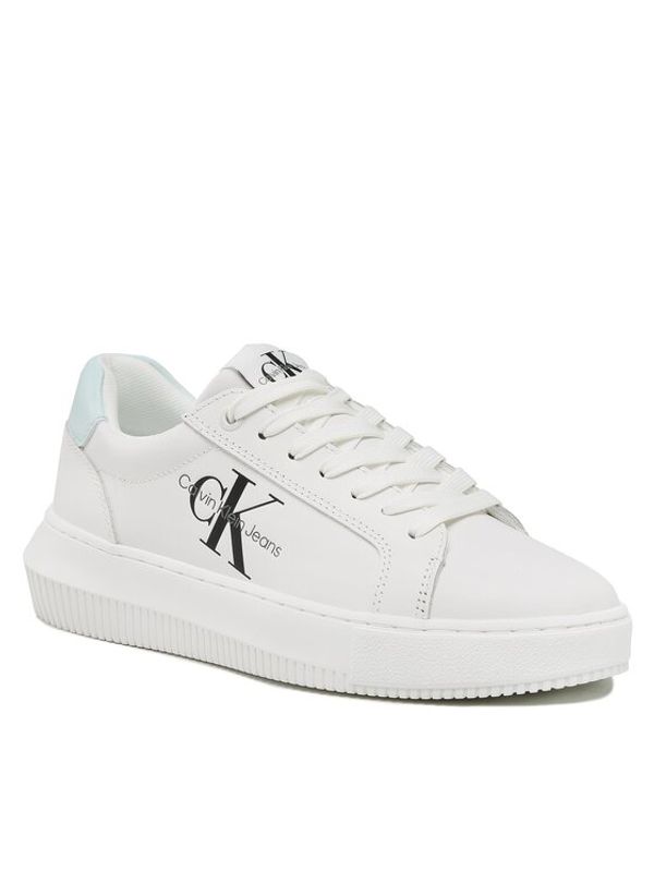 Calvin Klein Jeans Calvin Klein Jeans Сникърси Chunky Cupsole Laceup Mon Lth Wn YW0YW00823 Бял