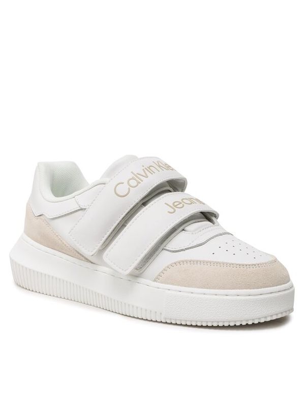 Calvin Klein Jeans Calvin Klein Jeans Сникърси Chunky Cupsole Lth Velcro YW0YW00879 Бял