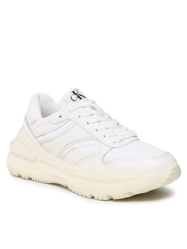 Calvin Klein Jeans Calvin Klein Jeans Сникърси Chunky Run Low Laceup Dip Wn YW0YW01049 Бял