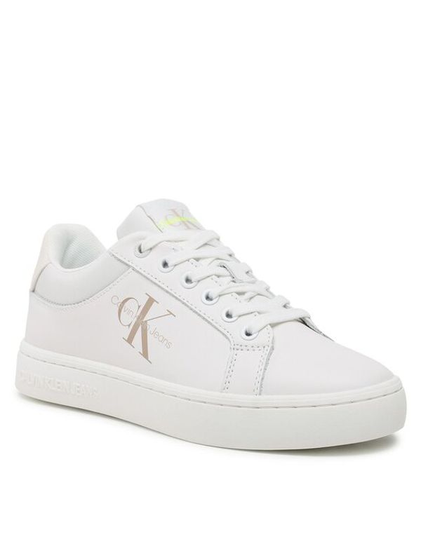 Calvin Klein Jeans Calvin Klein Jeans Сникърси Classic Cupsole Fluo Contrast Wn YW0YW00912 Бял