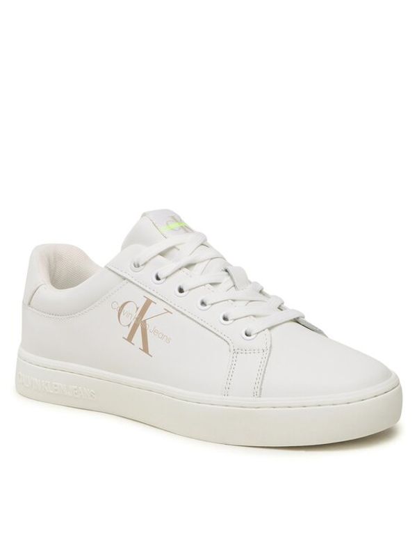 Calvin Klein Jeans Calvin Klein Jeans Сникърси Classic Cupsole Fluo Contrast YM0YM00603 Бял
