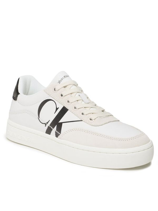 Calvin Klein Jeans Calvin Klein Jeans Сникърси Classic Cupsole Laceup Mix Lth YW0YW01057 Бял