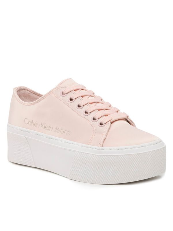 Calvin Klein Jeans Calvin Klein Jeans Сникърси Flatform + Cupsole Satin YW0YW00917 Розов