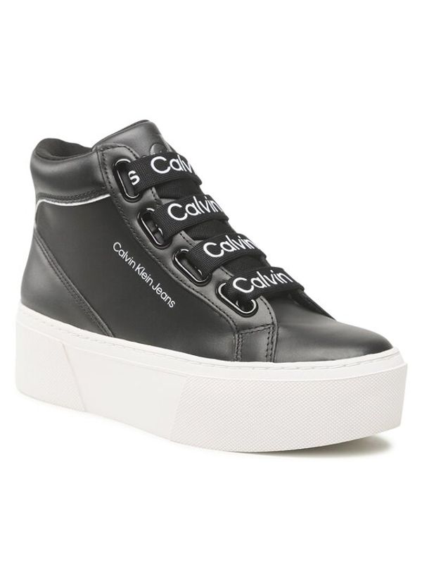 Calvin Klein Jeans Calvin Klein Jeans Сникърси Flatform Mid Branded Laces YW0YW00869 Черен