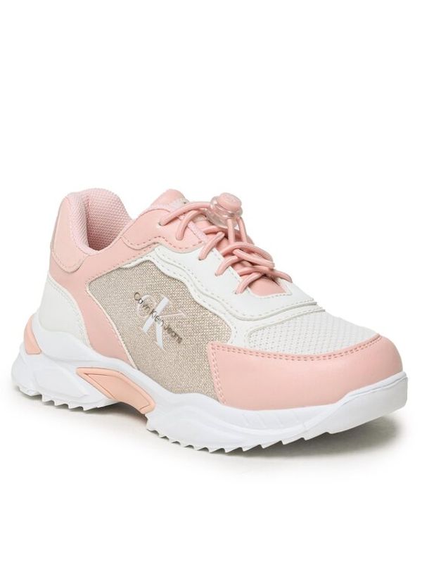 Calvin Klein Jeans Calvin Klein Jeans Сникърси Low Cut Lace-Up Sneaker V3A9-80489-0558 Розов