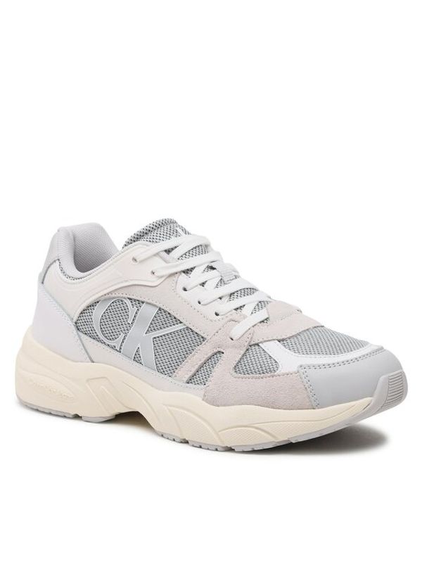 Calvin Klein Jeans Calvin Klein Jeans Сникърси Retro Tennis Laceup Mix Lth YM0YM00696 Сив