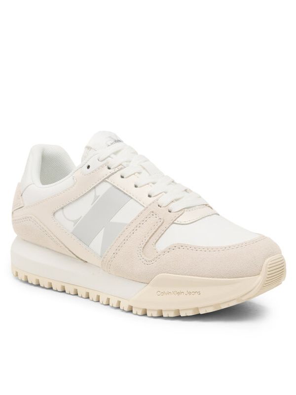 Calvin Klein Jeans Calvin Klein Jeans Сникърси Toothy Run Laceup Low Lth Mix Wn YW0YW01272 Бежов