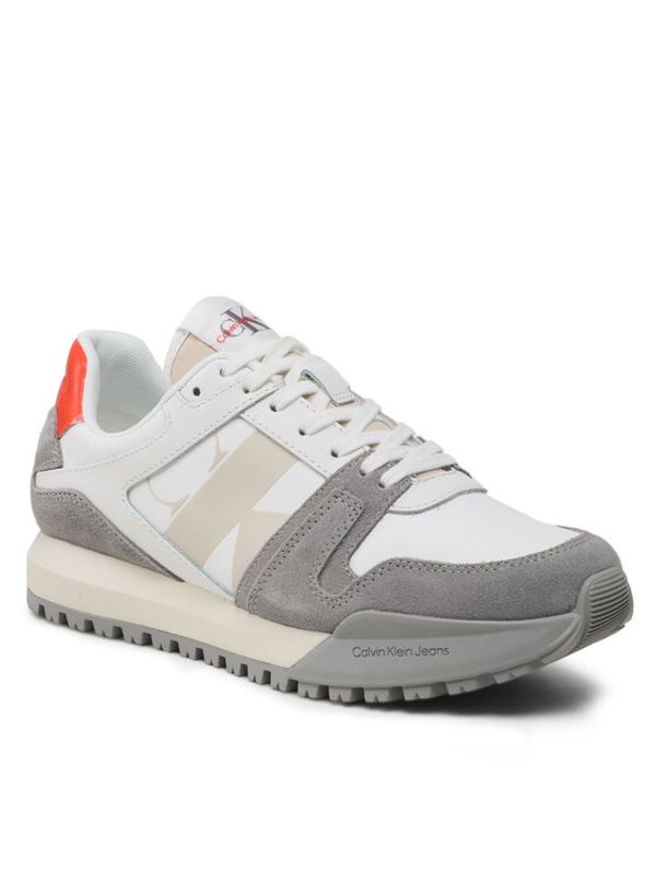 Calvin Klein Jeans Calvin Klein Jeans Сникърси Toothy Run Laceup Low Lth Mix YM0YM00744 Бял