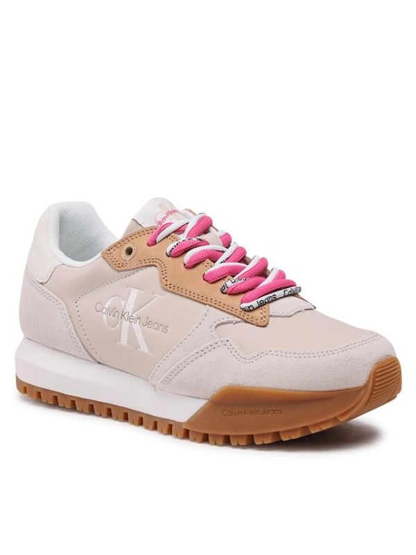 Calvin Klein Jeans Calvin Klein Jeans Сникърси Toothy Runner Fluo Contrast YW0YW00935 Бежов