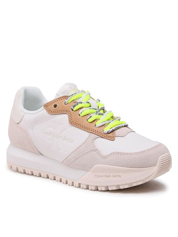 Calvin Klein Jeans Calvin Klein Jeans Сникърси Toothy Runner Fluo Contrast YW0YW00935 Бял