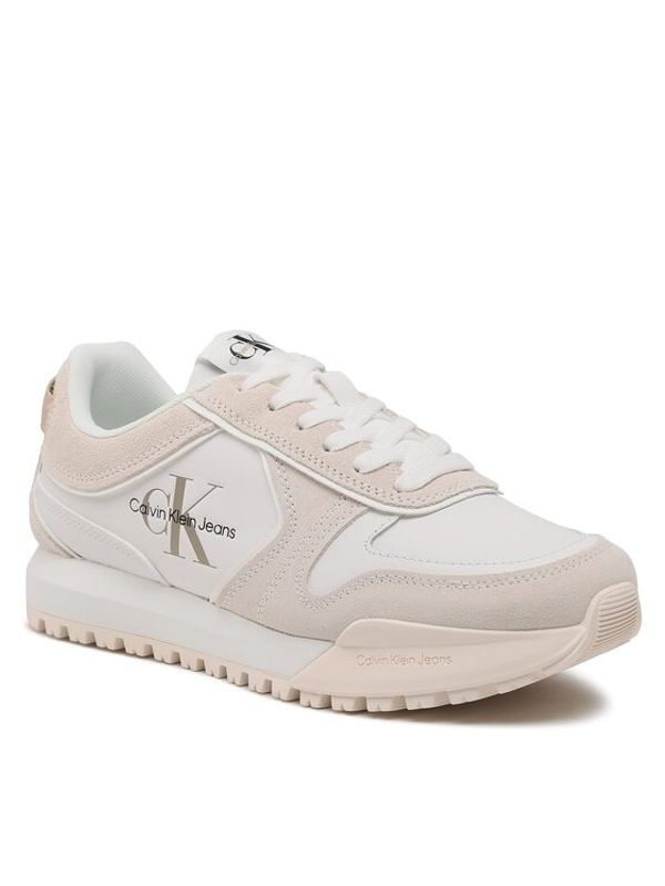 Calvin Klein Jeans Calvin Klein Jeans Сникърси Toothy Runner Irregular Lines YM0YM00624 Бял