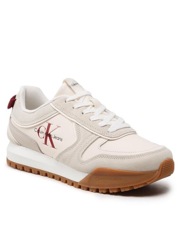 Calvin Klein Jeans Calvin Klein Jeans Сникърси Toothy Runner Irregular Lines YM0YM00624 Екрю