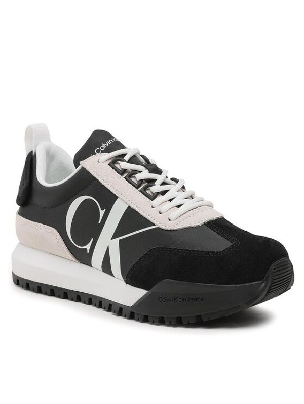 Calvin Klein Jeans Calvin Klein Jeans Сникърси Toothy Runner Laceup Mix Pearl YW0YW01100 Черен