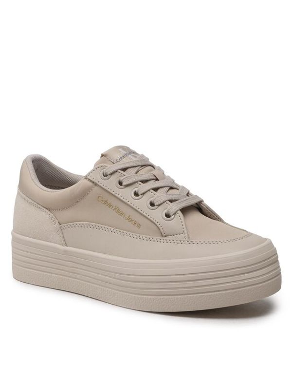 Calvin Klein Jeans Calvin Klein Jeans Сникърси Vulc Flatf Low Cut Mix Material YW0YW00864 Бежов