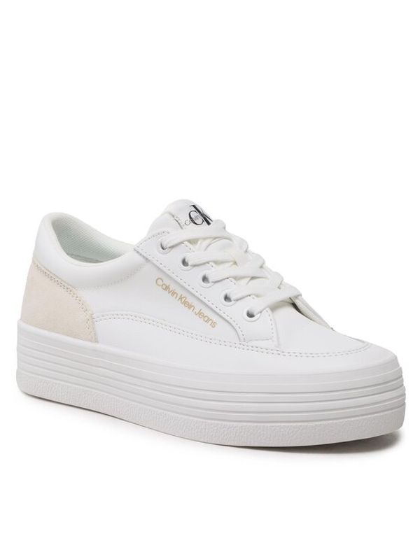 Calvin Klein Jeans Calvin Klein Jeans Сникърси Vulc Flatf Low Cut Mix Material YW0YW00864 Бял