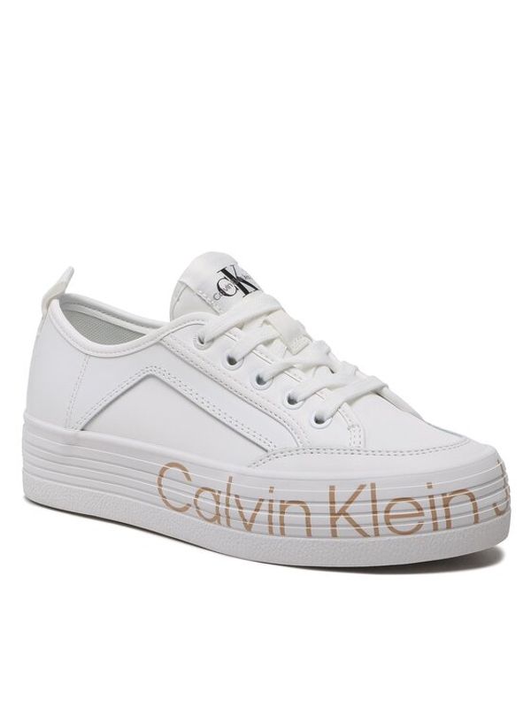 Calvin Klein Jeans Calvin Klein Jeans Сникърси Vulc Flatf Low Wrap Around Logo YW0YW01025 Бял