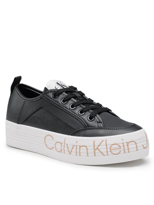 Calvin Klein Jeans Calvin Klein Jeans Сникърси Vulc Flatf Low Wrap Around Logo YW0YW01025 Черен