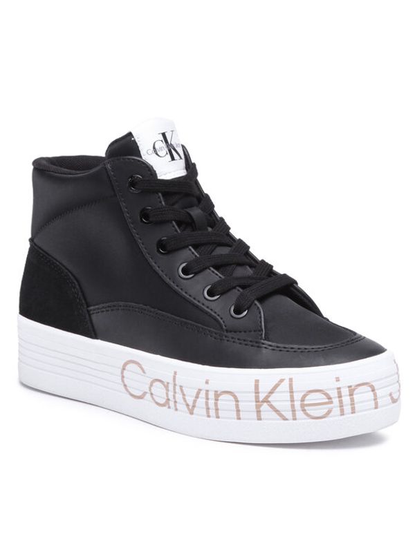 Calvin Klein Jeans Calvin Klein Jeans Сникърси Vulc Flatf Mid Wrap Around Logo YW0YW00865 Черен