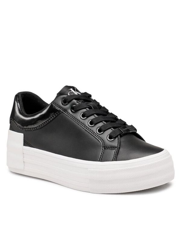 Calvin Klein Jeans Calvin Klein Jeans Сникърси Vulc Flatform Bold Lth-Glossy YW0YW00867 Черен
