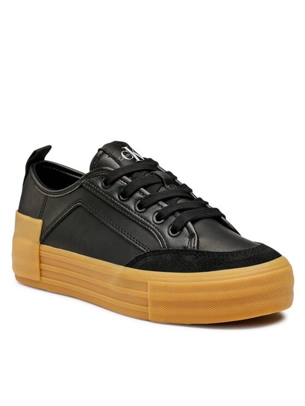 Calvin Klein Jeans Calvin Klein Jeans Сникърси Vulc Flatform Bold Lth-Su YW0YW00866 Черен