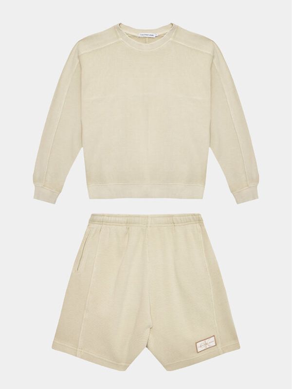 Calvin Klein Jeans Calvin Klein Jeans Спортен екип Badge Mineral IB0IB01625 Бежов Regular Fit