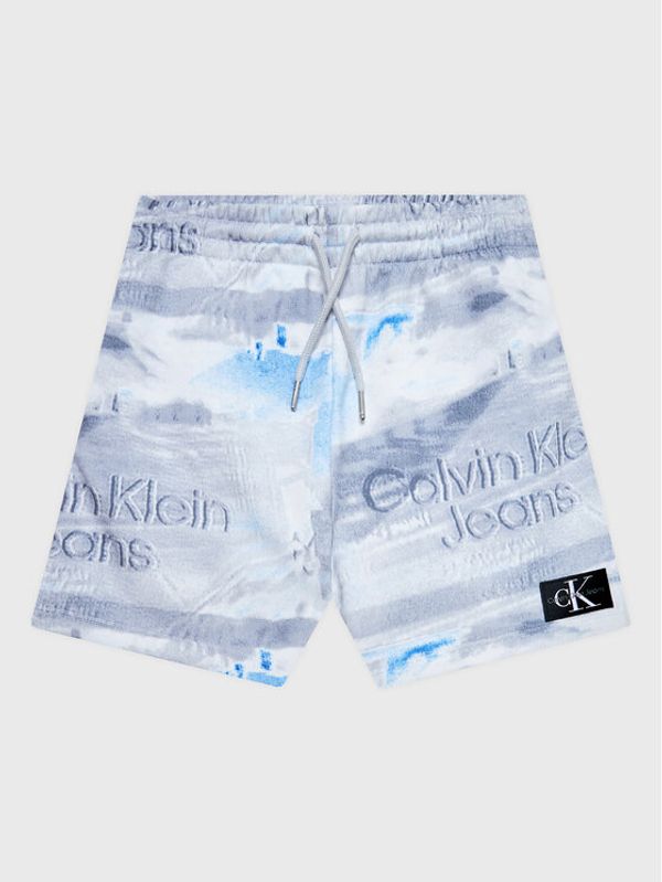 Calvin Klein Jeans Calvin Klein Jeans Спортни шорти Aop Tv Print IB0IB01617 Сив Regular Fit