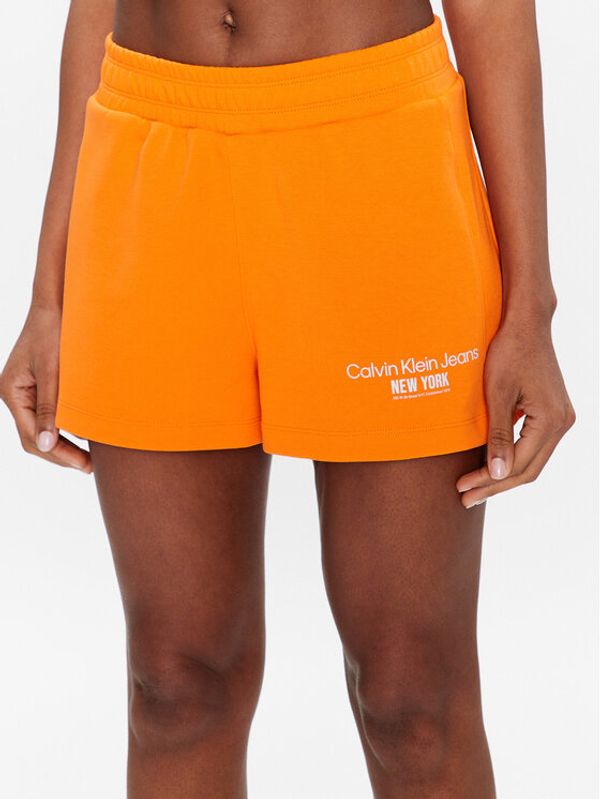 Calvin Klein Jeans Calvin Klein Jeans Спортни шорти J20J221054 Оранжев Regular Fit